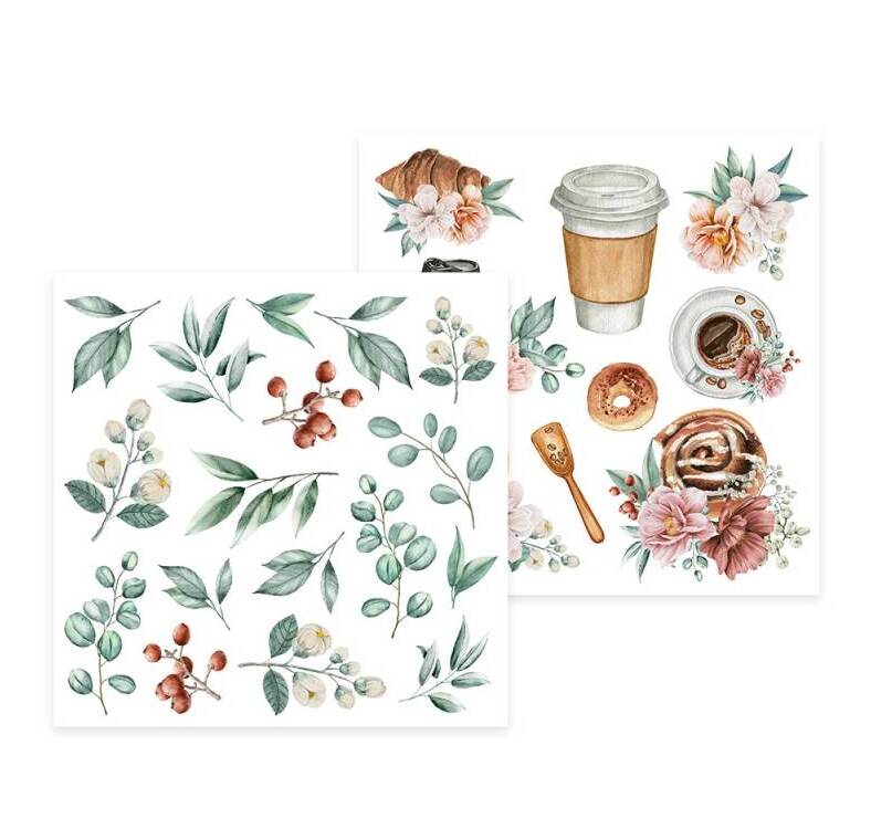Sada scrapbookových oboustranně potištěných papírů P13 6x6" - Coffee Break - sada 24 listů