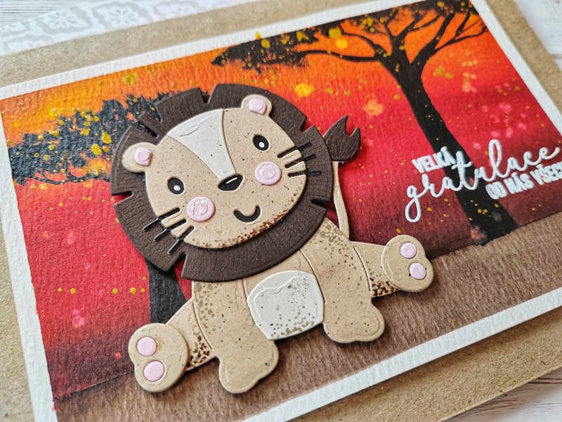 Přání ruční výroba - Lev