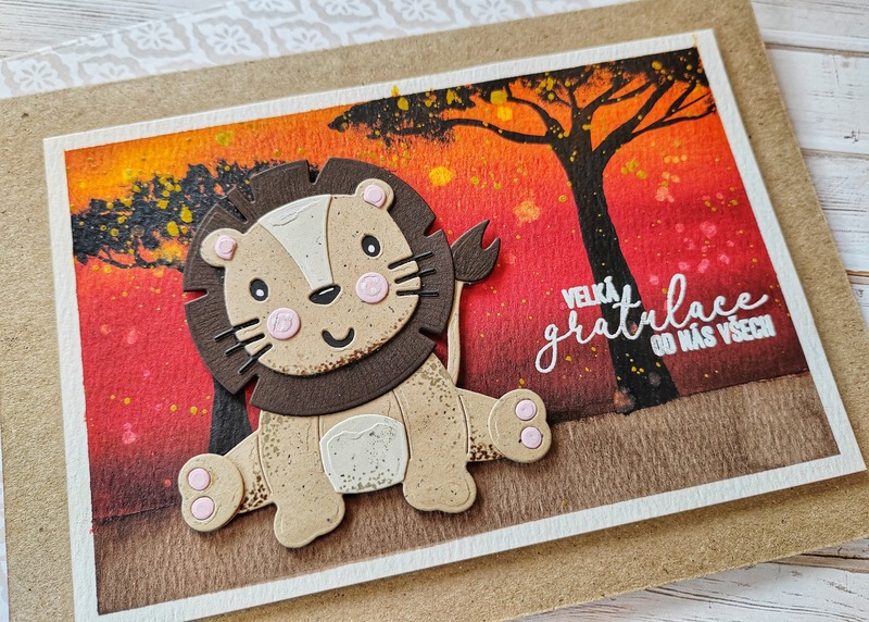 Přání ruční výroba - Lev