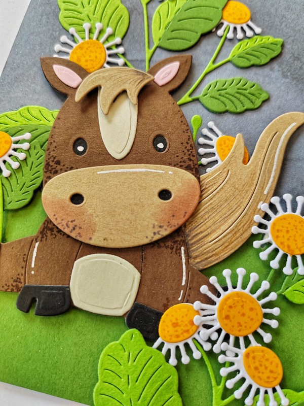 Přání ruční výroba - Koník - 1 ks