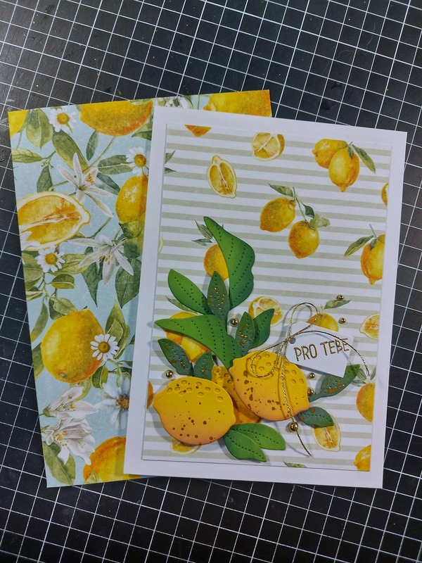 Přání ruční výroba - Citrony