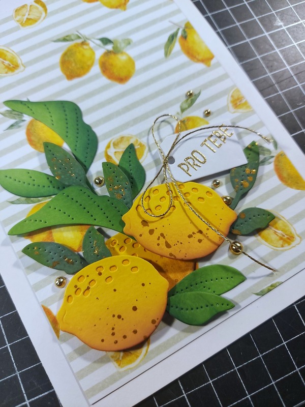 Přání ruční výroba - Citrony