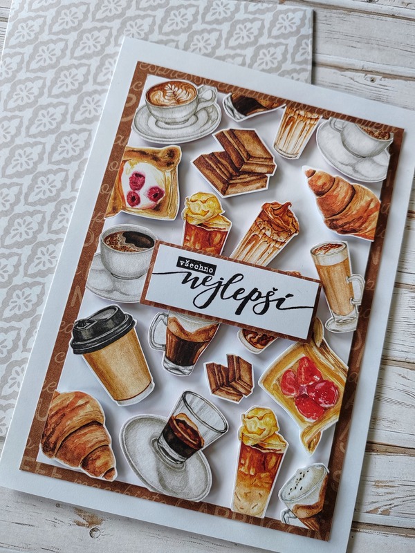 Přání ruční výroba - Kafíčko