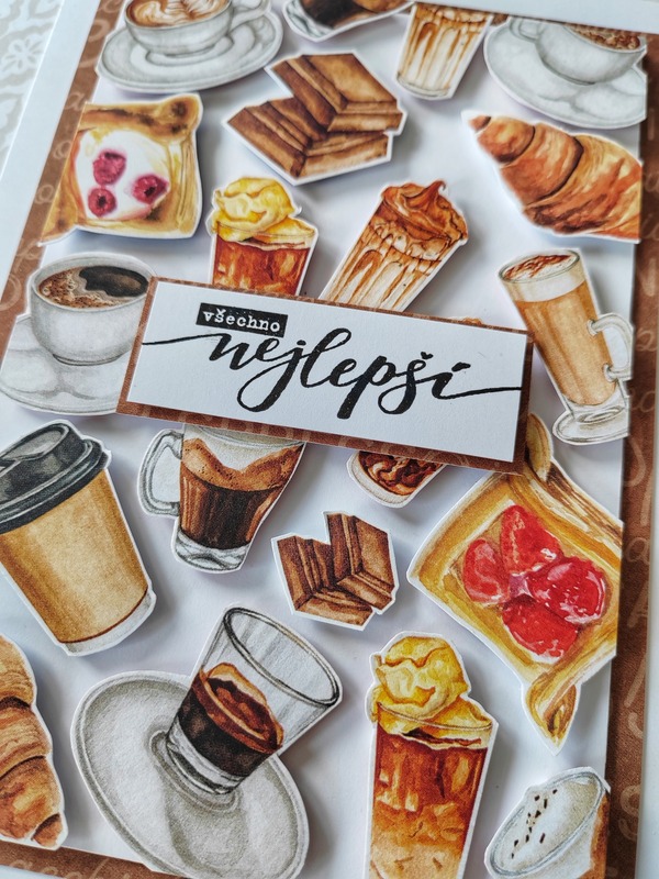 Přání ruční výroba - Kafíčko