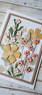 Přání ruční výroba - Květiny - 1 ks