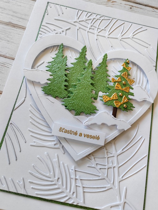 Přání ruční výroba - Šťastné a veselé - Les