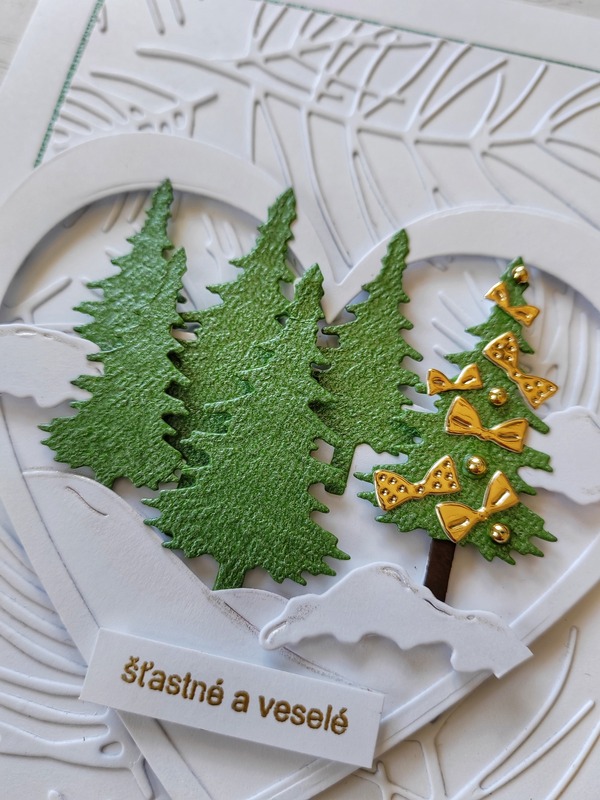 Přání ruční výroba - Šťastné a veselé - Les