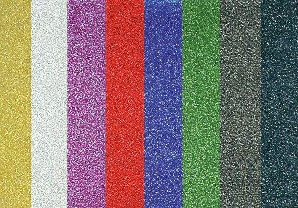 Třpytivé folie samolepicí 150g/m2 - mix barev - sada 10 ks