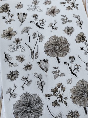 Designové průsvitné samolepky MANKAI máky - arch 39 ks