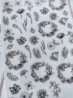 Designové průsvitné samolepky MANKAI věnečky - arch 44 ks