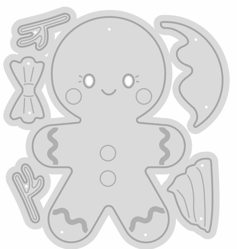 Vyřezávací šablony dpCraft - perníček - sada 6 ks