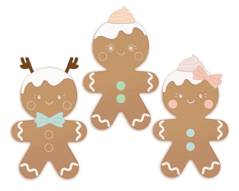 Vyřezávací šablony dpCraft - perníček - sada 6 ks