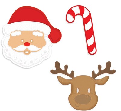 Vyřezávací šablony dpCraft - santa a sob - sada 3 ks