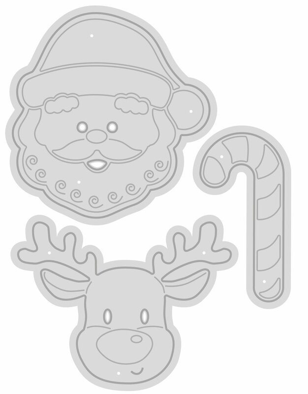 Vyřezávací šablony dpCraft - santa a sob - sada 3 ks