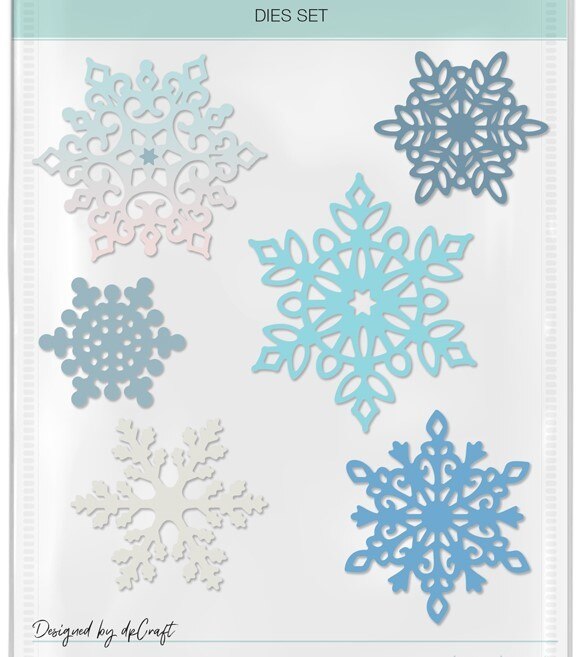 Vyřezávací šablony dpCraft - vločky 2