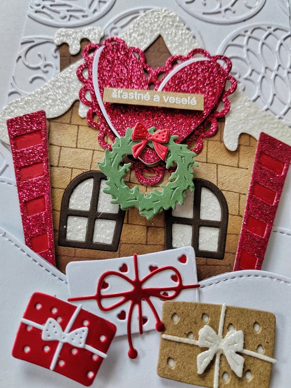 Přání ruční výroba - Vánoční chaloupka