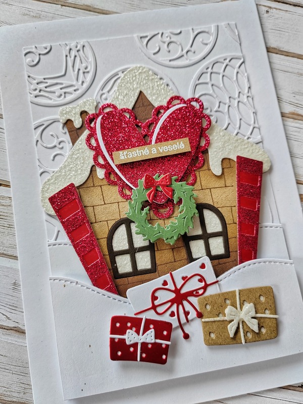 Přání ruční výroba - Vánoční chaloupka
