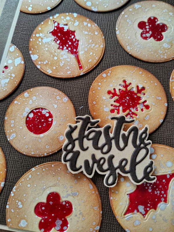 Přání ruční výroba - Linecké cukroví - 1 ks