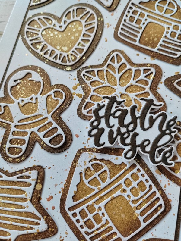 Přání ruční výroba - Perníčky - 1 ks