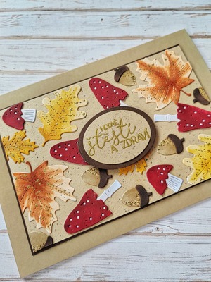 Přání ruční výroba - Podzim - 1 ks