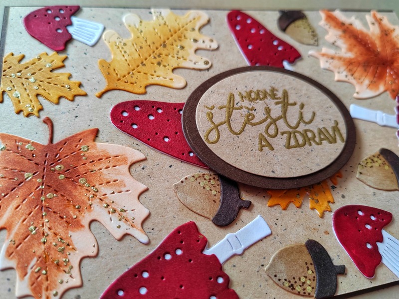 Přání ruční výroba - Podzim - 1 ks