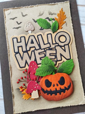 Přání ruční výroba - Halloween 7 - 1 ks