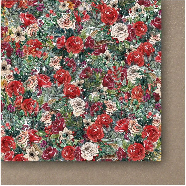 Sada oboustranně potištěných papírů PAPER HEAVEN 6x6" - A Christmas Garland - sada 24 listů