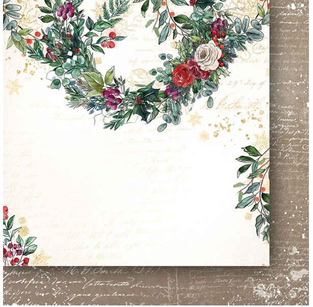 Sada oboustranně potištěných papírů PAPER HEAVEN 6x6" - A Christmas Garland - sada 24 listů