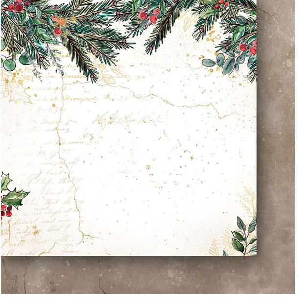 Sada oboustranně potištěných papírů PAPER HEAVEN 6x6" - A Christmas Garland - sada 24 listů