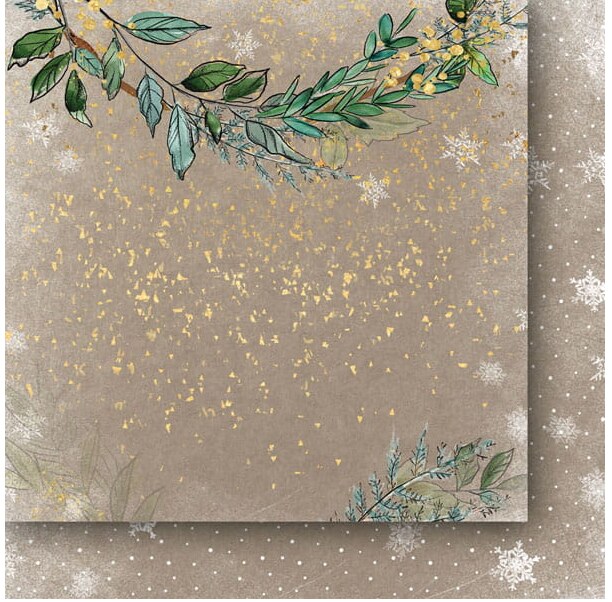 Sada oboustranně potištěných papírů PAPER HEAVEN 6x6" - A Christmas Garland - sada 24 listů