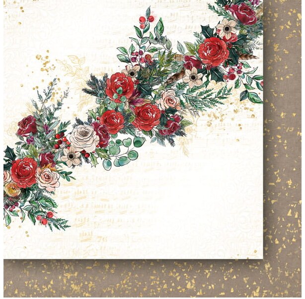 Sada oboustranně potištěných papírů PAPER HEAVEN 6x6" - A Christmas Garland - sada 24 listů