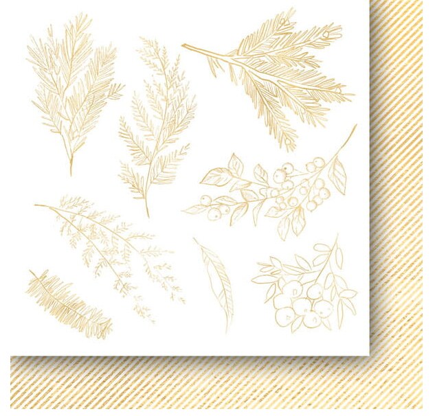 Sada oboustranně potištěných papírů PAPER HEAVEN 6x6" - A Christmas Garland_Flowers - sada 24 listů