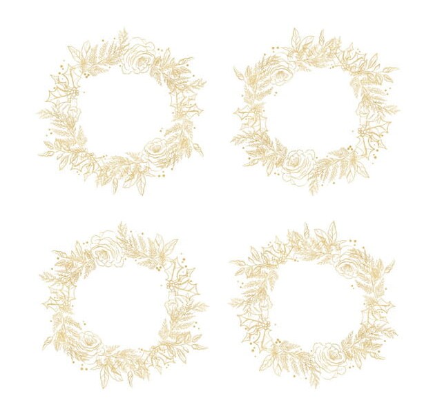 Sada oboustranně potištěných papírů PAPER HEAVEN 6x6" - A Christmas Garland_Flowers - sada 24 listů