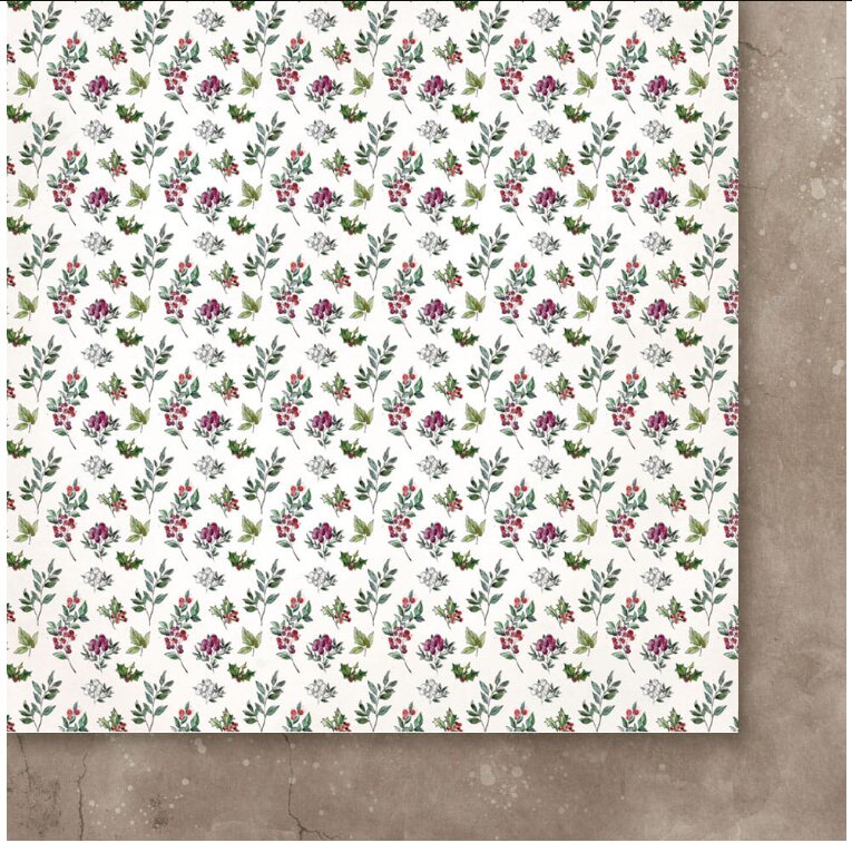 Sada oboustranně potištěných papírů PAPER HEAVEN 12x12" - A Christmas Garland - sada 12 listů