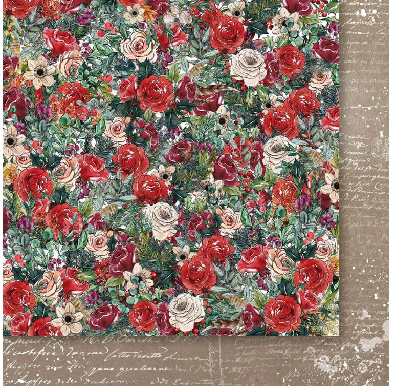 Sada oboustranně potištěných papírů PAPER HEAVEN 12x12" - A Christmas Garland - sada 12 listů