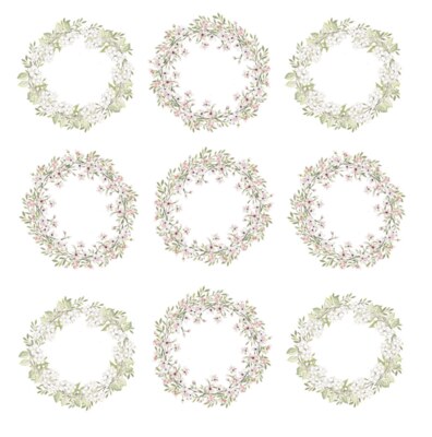 Potištěný papír s věnečky 12x12" PAPER HEAVEN - Scent of Paradise - 1 ks