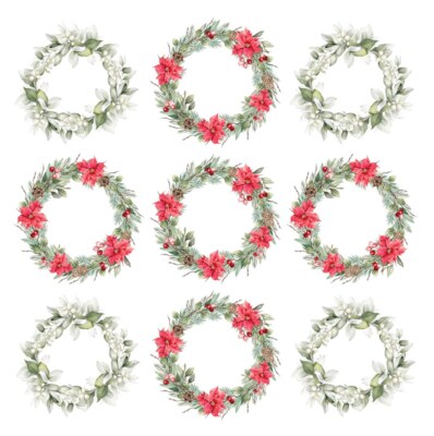 Potištěný papír s věnečky 12x12" PAPER HEAVEN - Magic Star - 1 ks