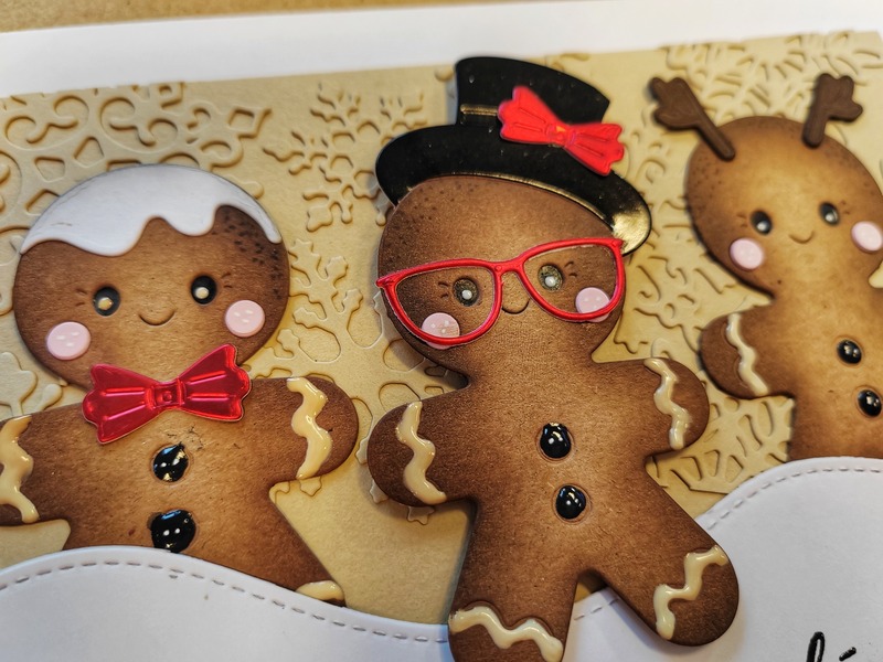 Přání ruční výroba - Perníčci - 1 ks