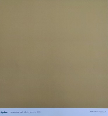 Potištěný scrapbookový papír LEPIKARO 12x12" - okrový - 1 ks