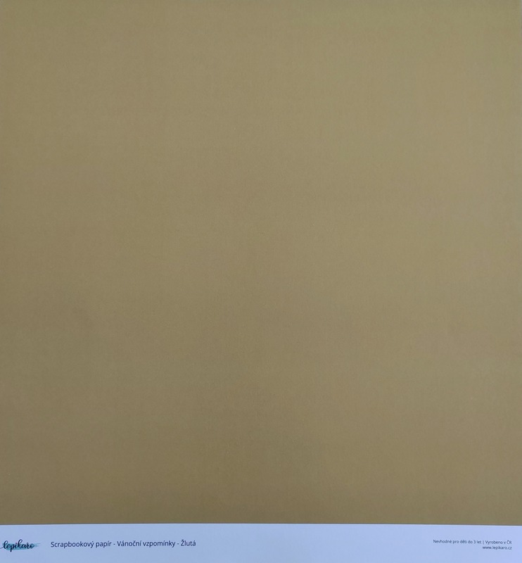 Potištěný scrapbookový papír LEPIKARO 12x12" - okrový - 1 ks