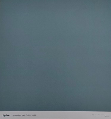 Potištěný scrapbookový papír LEPIKARO 12x12" - šedomodrý - 1 ks