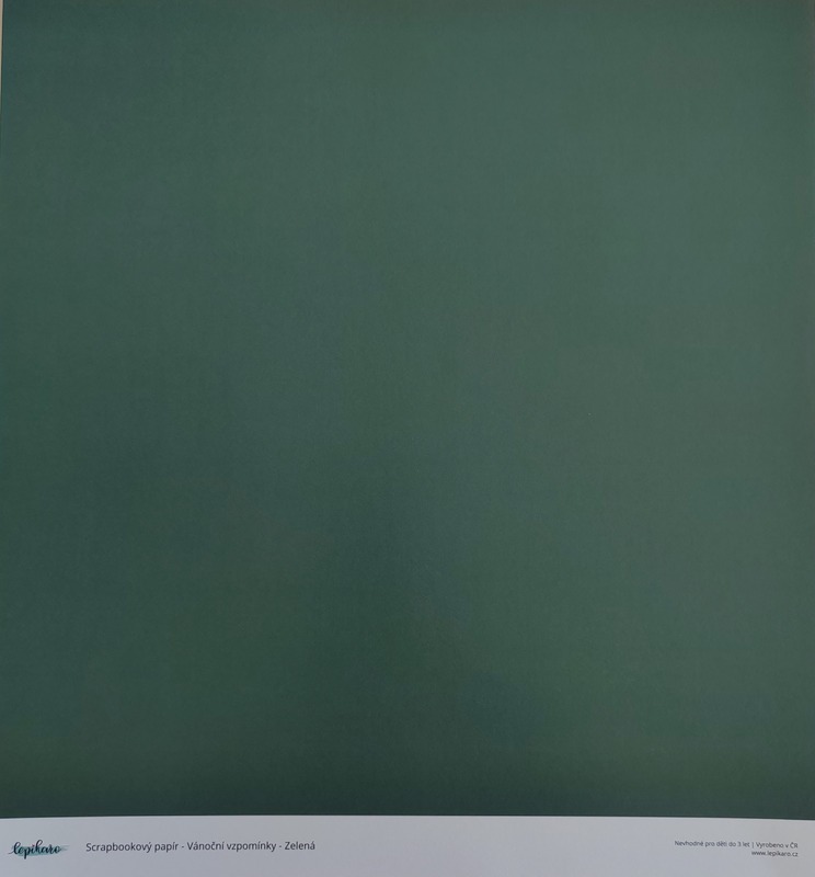 Potištěný scrapbookový papír LEPIKARO 12x12" - tmavá sage