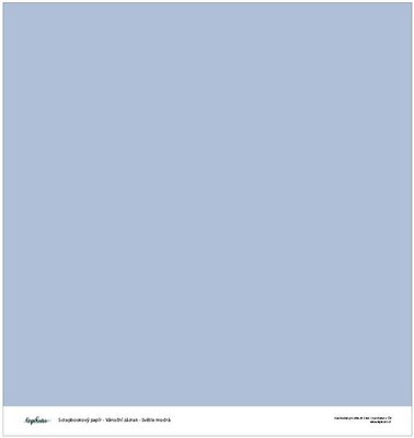 Potištěný scrapbookový papír LEPIKARO 12x12" - světle modrý - 1 ks
