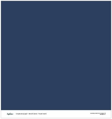 Potištěný scrapbookový papír LEPIKARO 12x12" - tmavě modrý - 1 ks