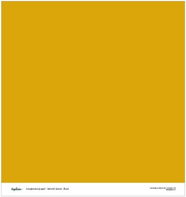 Potištěný scrapbookový papír LEPIKARO 12x12" - středně žlutý - 1 ks