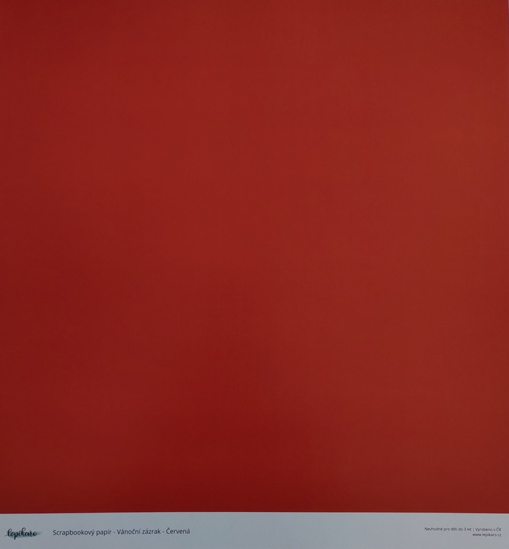 Potištěný scrapbookový papír LEPIKARO 12x12" - červený