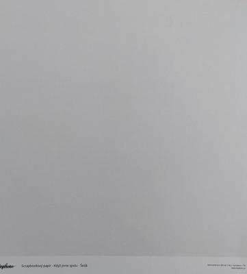 Potištěný scrapbookový papír LEPIKARO 12x12" - světle šedý - 1 ks