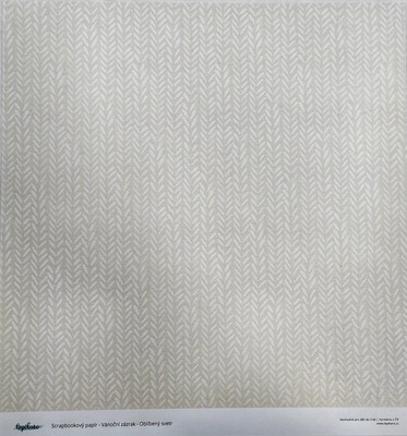Scrapbookový papír s potiskem LEPIKARO 12x12" - světle béžový svetr - 1 ks