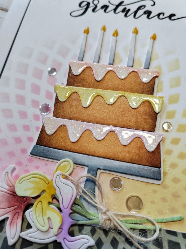 Přání ruční výroba - Dort