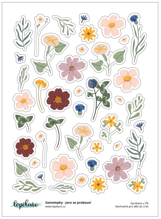 Samolepky LEPIKARO - Jaro se probouzí - 1 arch